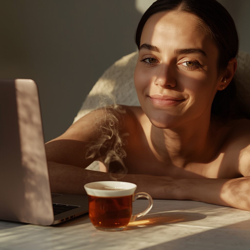 Detox tea on a desk providing energy and focus during the day.